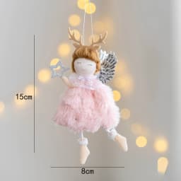Noel 2022 Christmas Angel Plush Girls Pendant Christmas Tree Ornament Christmas Decoration for Home Xmas Gifts New Year 2023