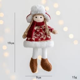 Noel 2022 Christmas Angel Plush Girls Pendant Christmas Tree Ornament Christmas Decoration for Home Xmas Gifts New Year 2023