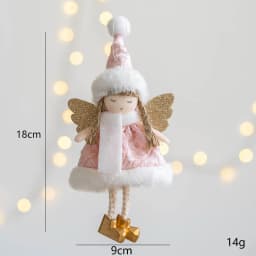 Noel 2022 Christmas Angel Plush Girls Pendant Christmas Tree Ornament Christmas Decoration for Home Xmas Gifts New Year 2023
