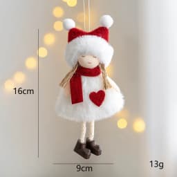 Noel 2022 Christmas Angel Plush Girls Pendant Christmas Tree Ornament Christmas Decoration for Home Xmas Gifts New Year 2023