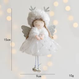Noel 2022 Christmas Angel Plush Girls Pendant Christmas Tree Ornament Christmas Decoration for Home Xmas Gifts New Year 2023