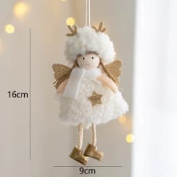 Noel 2022 Christmas Angel Plush Girls Pendant Christmas Tree Ornament Christmas Decoration for Home Xmas Gifts New Year 2023