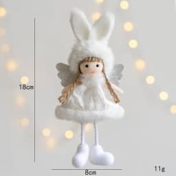 Noel 2022 Christmas Angel Plush Girls Pendant Christmas Tree Ornament Christmas Decoration for Home Xmas Gifts New Year 2023