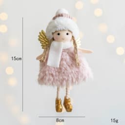 Noel 2022 Christmas Angel Plush Girls Pendant Christmas Tree Ornament Christmas Decoration for Home Xmas Gifts New Year 2023