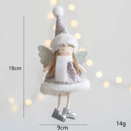 Noel 2022 Christmas Angel Plush Girls Pendant Christmas Tree Ornament Christmas Decoration for Home Xmas Gifts New Year 2023
