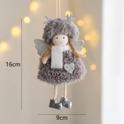Noel 2022 Christmas Angel Plush Girls Pendant Christmas Tree Ornament Christmas Decoration for Home Xmas Gifts New Year 2023