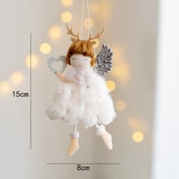 Noel 2022 Christmas Angel Plush Girls Pendant Christmas Tree Ornament Christmas Decoration for Home Xmas Gifts New Year 2023