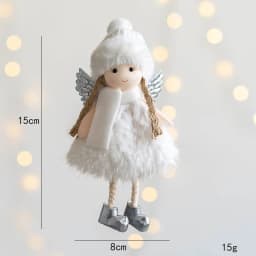 Noel 2022 Christmas Angel Plush Girls Pendant Christmas Tree Ornament Christmas Decoration for Home Xmas Gifts New Year 2023