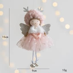 Noel 2022 Christmas Angel Plush Girls Pendant Christmas Tree Ornament Christmas Decoration for Home Xmas Gifts New Year 2023