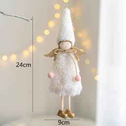 Noel 2022 Christmas Angel Plush Girls Pendant Christmas Tree Ornament Christmas Decoration for Home Xmas Gifts New Year 2023