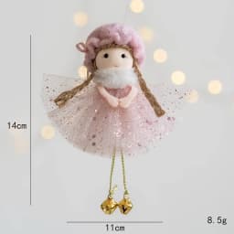 Noel 2022 Christmas Angel Plush Girls Pendant Christmas Tree Ornament Christmas Decoration for Home Xmas Gifts New Year 2023