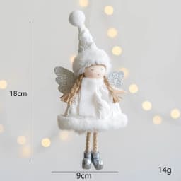 Noel 2022 Christmas Angel Plush Girls Pendant Christmas Tree Ornament Christmas Decoration for Home Xmas Gifts New Year 2023