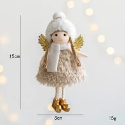 Noel 2022 Christmas Angel Plush Girls Pendant Christmas Tree Ornament Christmas Decoration for Home Xmas Gifts New Year 2023