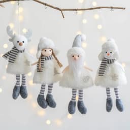 Noel 2022 Christmas Angel Plush Girls Pendant Christmas Tree Ornament Christmas Decoration for Home Xmas Gifts New Year 2023