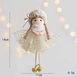 Noel 2022 Christmas Angel Plush Girls Pendant Christmas Tree Ornament Christmas Decoration for Home Xmas Gifts New Year 2023