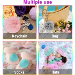 5/10pcs Imitate Rabbit Fur Pompon Ball 5cm Christmas Pom Pom Keychain Car Pompom Garment Toys Diy Bag Earring Ponpon Decoration