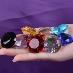 10 Colors Crystal Diamond Shaped Paperweight Decorative Cut Glass Giant Gemstone Wedding Home Decoration Christmas Gift
