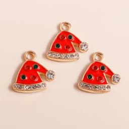 10pcs 16*21mm Enamel Christmas Bell Charms DIY for Bracelets Pendants Earrings Making Creative Gift Charms Jewelry Accessories