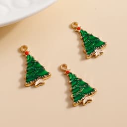 10pcs 16*21mm Enamel Christmas Bell Charms DIY for Bracelets Pendants Earrings Making Creative Gift Charms Jewelry Accessories