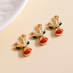 10pcs 16*21mm Enamel Christmas Bell Charms DIY for Bracelets Pendants Earrings Making Creative Gift Charms Jewelry Accessories