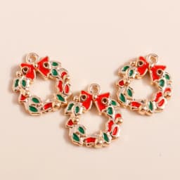 10pcs 16*21mm Enamel Christmas Bell Charms DIY for Bracelets Pendants Earrings Making Creative Gift Charms Jewelry Accessories