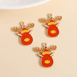 10pcs 16*21mm Enamel Christmas Bell Charms DIY for Bracelets Pendants Earrings Making Creative Gift Charms Jewelry Accessories