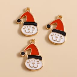 10pcs 16*21mm Enamel Christmas Bell Charms DIY for Bracelets Pendants Earrings Making Creative Gift Charms Jewelry Accessories