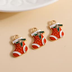 10pcs 16*21mm Enamel Christmas Bell Charms DIY for Bracelets Pendants Earrings Making Creative Gift Charms Jewelry Accessories
