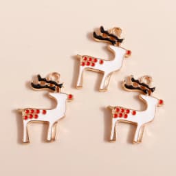 10pcs 16*21mm Enamel Christmas Bell Charms DIY for Bracelets Pendants Earrings Making Creative Gift Charms Jewelry Accessories