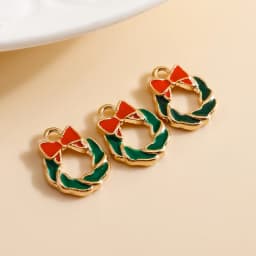 10pcs 16*21mm Enamel Christmas Bell Charms DIY for Bracelets Pendants Earrings Making Creative Gift Charms Jewelry Accessories