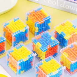 10Pcs Fun 3D Cube Rolling Beads Maze Educational Toys Boys Girls Birthday Wedding Guest Gift Giveaway Christmas Kids Gift Pinata