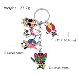 Anime Masked Kamen Rider Keychain Cartoon Figure Pendant Key Chain for Fans Collection Jewelry Christmas Gift