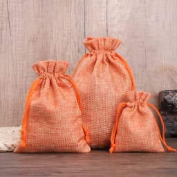50pcs/lot Linen and Jute Drawstring Bag 7x9/10x14/13x18cm Jewelry Packaging Wedding Candy Christmas Party Gift Storage Bag