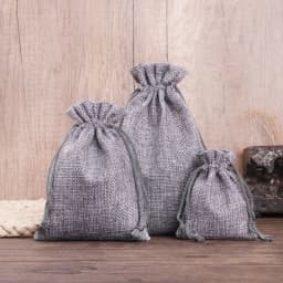 50pcs/lot Linen and Jute Drawstring Bag 7x9/10x14/13x18cm Jewelry Packaging Wedding Candy Christmas Party Gift Storage Bag