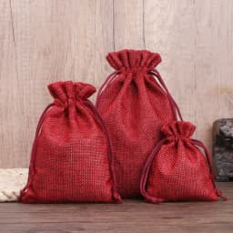 50pcs/lot Linen and Jute Drawstring Bag 7x9/10x14/13x18cm Jewelry Packaging Wedding Candy Christmas Party Gift Storage Bag