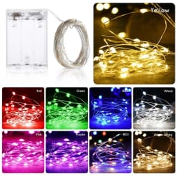 1 /2 /3/5/10m Copper Wire LED Fairy String Lights Battery Powered Garland For Holiday Christmas Lights Wedding Party Decoration
