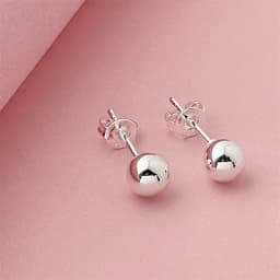 925 Sterling Silver classic 6MM 8MM 10MM beads studs Earrings for Women Fashion Christmas gifts Street all-match party Jewelry