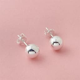 925 Sterling Silver classic 6MM 8MM 10MM beads studs Earrings for Women Fashion Christmas gifts Street all-match party Jewelry