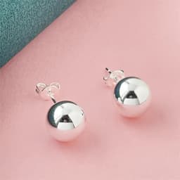 925 Sterling Silver classic 6MM 8MM 10MM beads studs Earrings for Women Fashion Christmas gifts Street all-match party Jewelry