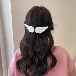 Angel Hair Clips Girls Kids Cartoon Plush Pins Barrette White Wing Hair Hoop Christmas Holiday Dress Up Hairpin Accessories
