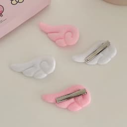 Angel Hair Clips Girls Kids Cartoon Plush Pins Barrette White Wing Hair Hoop Christmas Holiday Dress Up Hairpin Accessories