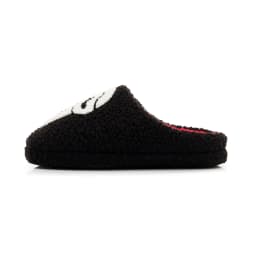 A Pair of Black Skull Horror Embroider Pattern Plush Home Soft-Soled Comfortable Furry Slippers Cute Warm Non-Slip Indoor Slippers for Men and Women Can Wear Lightweight Silent Comfortable Shoes, the First Choice for Halloween and Christmas Gifts