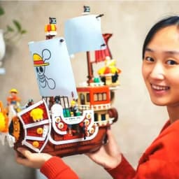 One Piece 1484pcs/432Pcs+9Dolls Thousand Sunny Boat Blocks Cartoon Pirate Ship Bricks Set Toys for Children Christmas Gifts