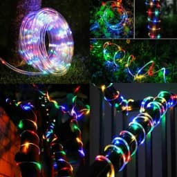 Waterproof Solar LED String Lights Outdoor, 33-100FT Fairy Rope Lights for Garden, Christmas, Patio - Holiday Decoration