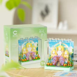 New Castle Building Blocks Palace Fairy Tale Castle Wedding Chapel Micro Particle Educational Toys Children's Christmas Gift