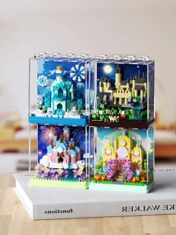 New Castle Building Blocks Palace Fairy Tale Castle Wedding Chapel Micro Particle Educational Toys Children's Christmas Gift