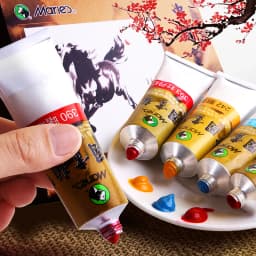 Marie's Chinese Painting Pigment 12/24/36 Colors 5ml/Tube, Watercolor Sumi Painting for Adults, Gift for Thanksgiving & Christma