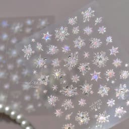 5D Laser Christmas Nail Stickers Crystal Diamond Nail Stickers Retro Gilded Snowflakes Self Adhesive Nail Art Decoration Sticker