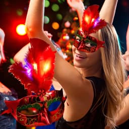 Feather LED Glowing Masks Venice Carnival Halloween Christmas Light Up Masks Masquerade Birthday Wedding Party Cosplay Costume