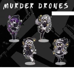 Murder Drones Season1 Uzi Doorman Absolute Solver Cyn Doll Mini Acrylic Stand Desktop Ornament Friends Christmas Gifts